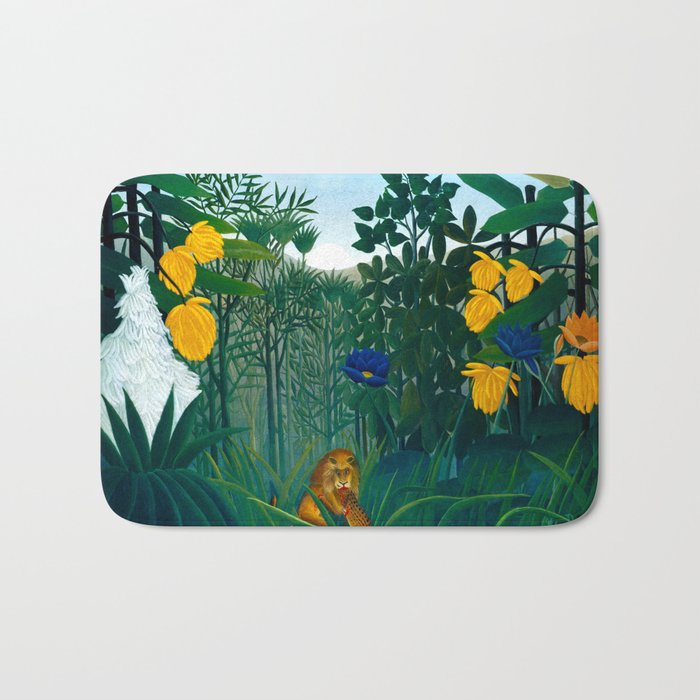 The Repast of the Lion (1907) by Henri Rousseau Bath Mat Gallery Image 1