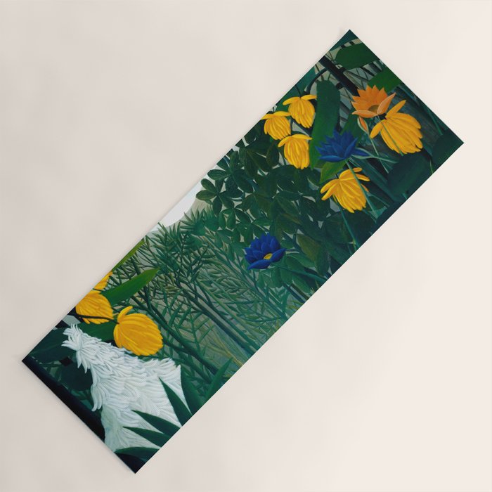 The Repast of the Lion (1907) by Henri Rousseau Yoga Mat Gallery Image 1
