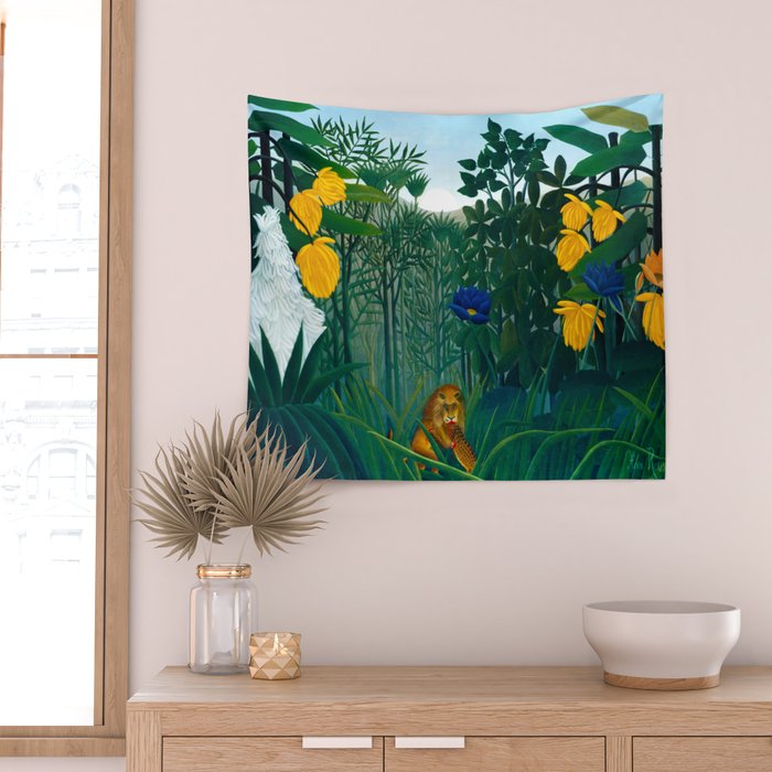 The Repast of the Lion (1907) by Henri Rousseau Wall Tapestry Gallery Image 2