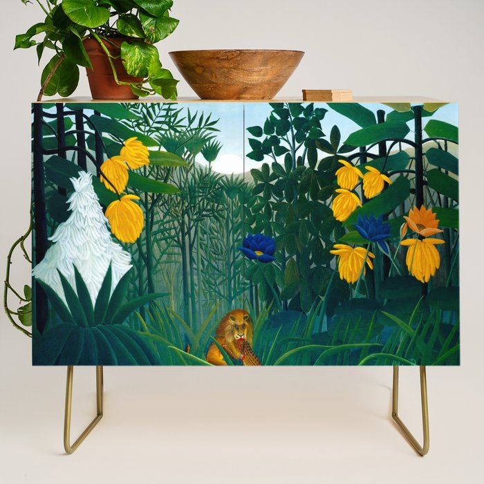 The Repast of the Lion (1907) by Henri Rousseau Credenza Gallery Image 1