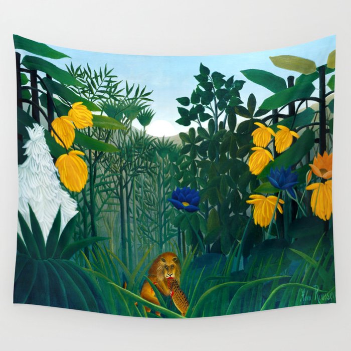 The Repast of the Lion (1907) by Henri Rousseau Wall Tapestry Gallery Image 4