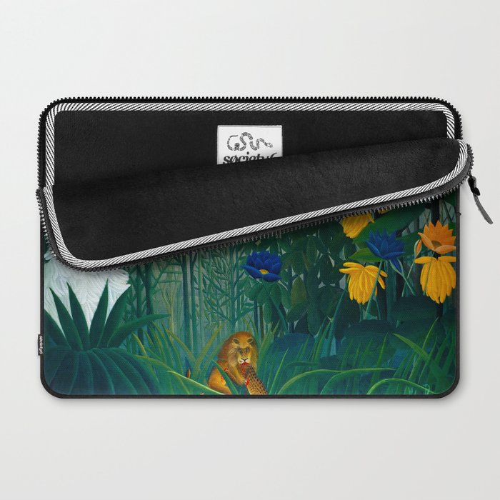 The Repast of the Lion (1907) by Henri Rousseau Laptop Sleeve Gallery Image 2