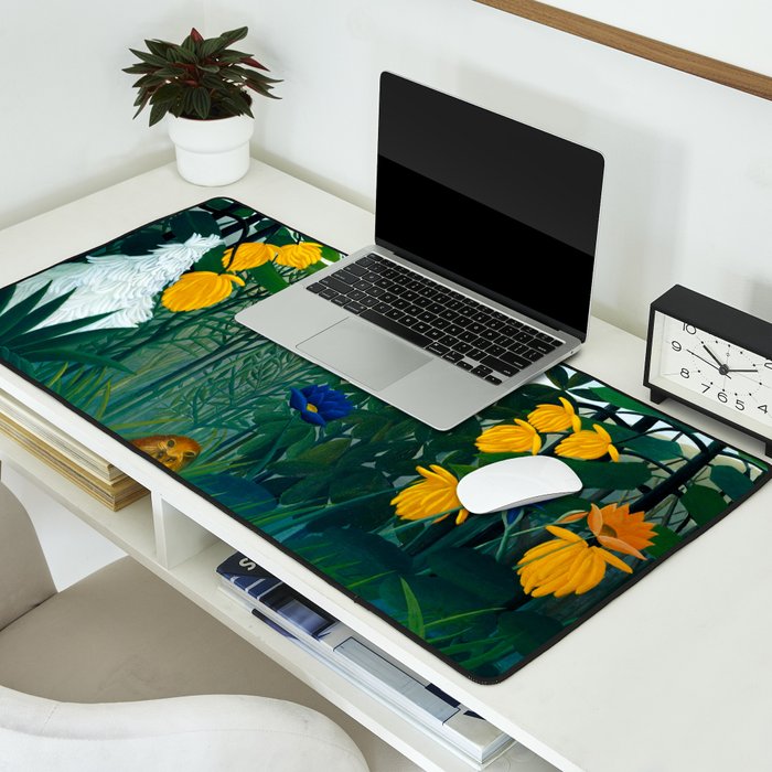 The Repast of the Lion (1907) by Henri Rousseau Desk Mat Gallery Image 2