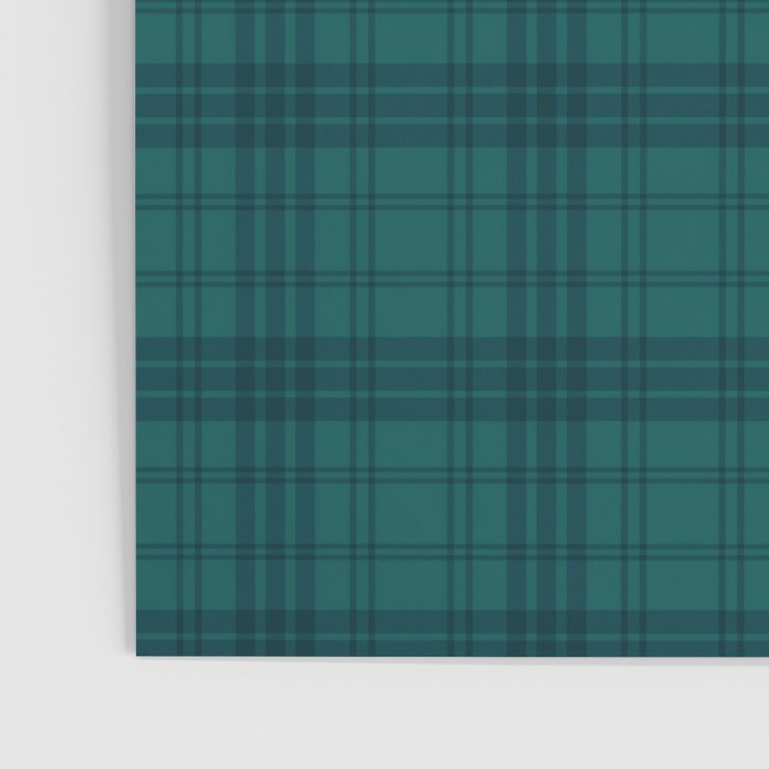 Dark Teal Plaid Poster Gallery Image 3