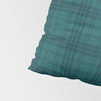 Dark Teal Plaid Pillow Sham Gallery Image 4