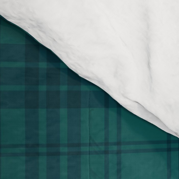 Dark Teal Plaid Comforter Gallery Image 4