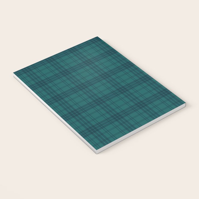 Dark Teal Plaid Notebook Gallery Image 3