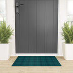 Dark Teal Plaid Welcome Mat Gallery Image 3