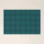 Dark Teal Plaid Welcome Mat Gallery Image 1