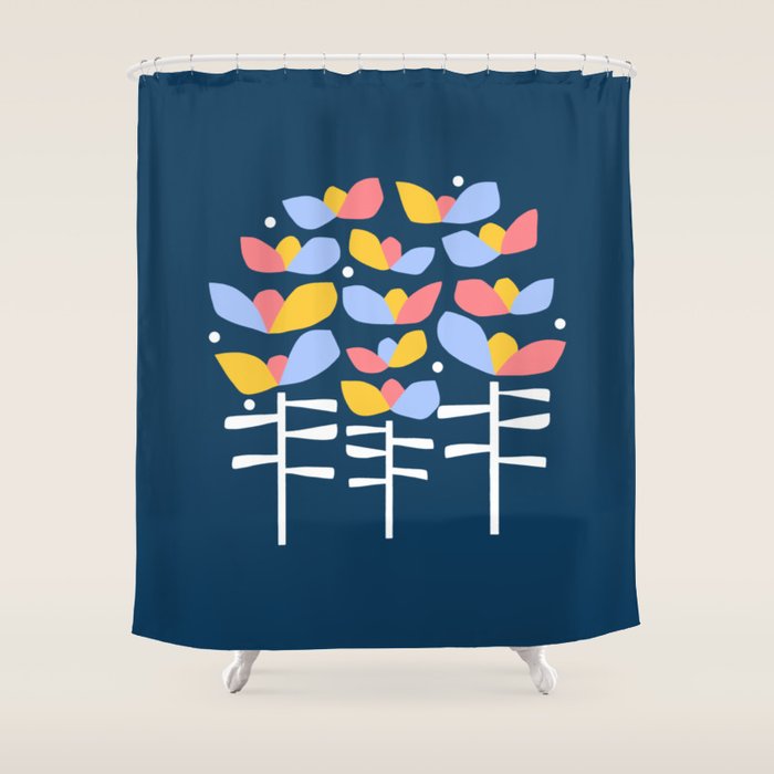 Florals Looking Up Shower Curtain Gallery Image 1