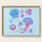 Polka dot jellyfish Serving Tray Gallery Image 1
