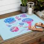 Polka dot jellyfish Outdoor Rug Gallery Image 2