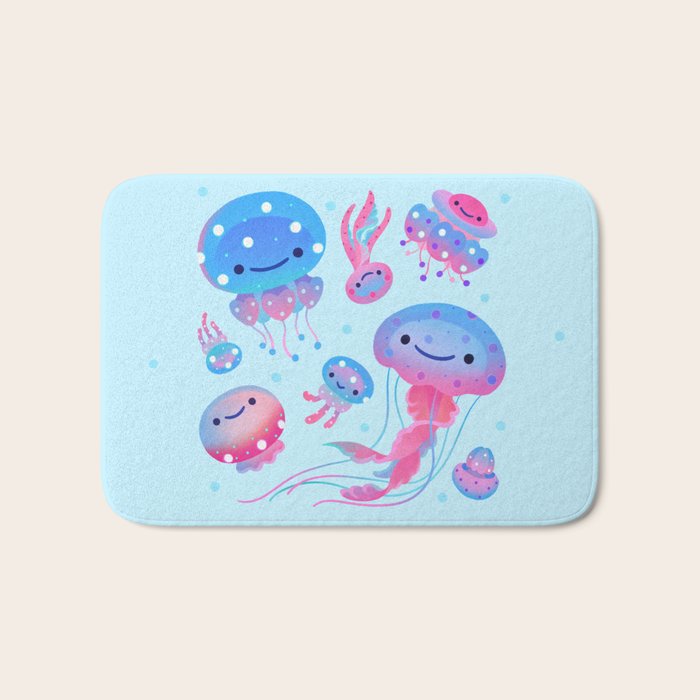 Polka dot jellyfish Bath Mat Gallery Image 1