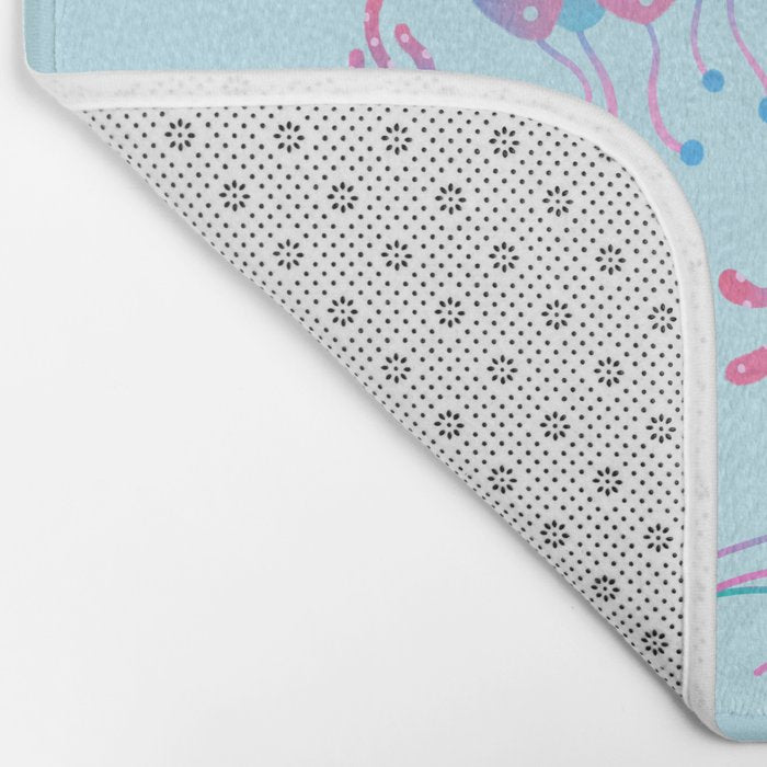 Polka dot jellyfish Bath Mat Gallery Image 2