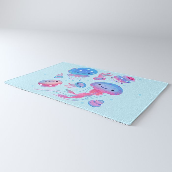 Polka dot jellyfish Rug Gallery Image 3