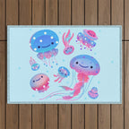 Polka dot jellyfish Outdoor Rug Gallery Image 1