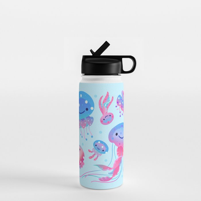 Polka dot jellyfish Water Bottle Gallery Image 1