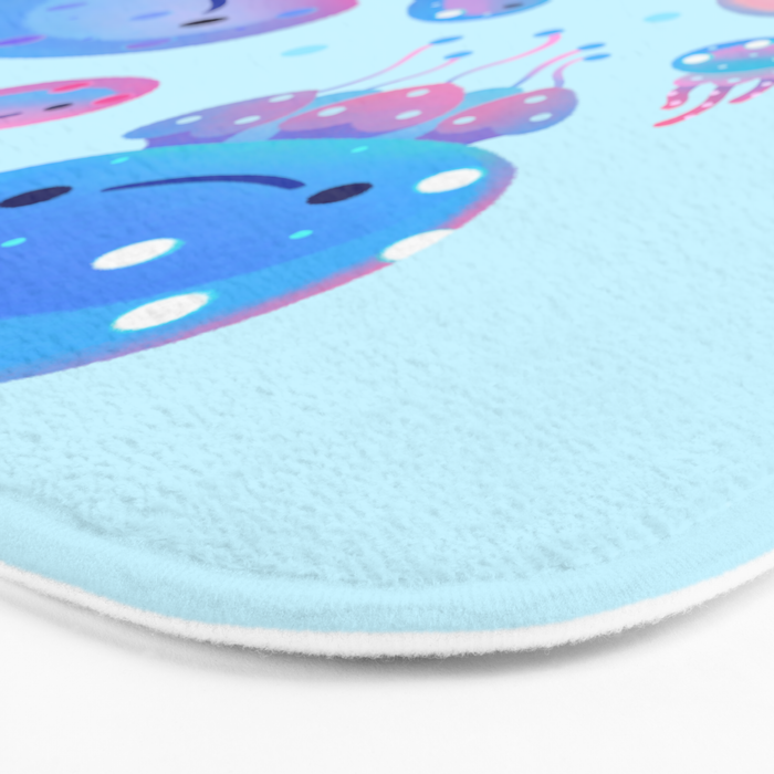 Polka dot jellyfish Bath Mat Gallery Image 3