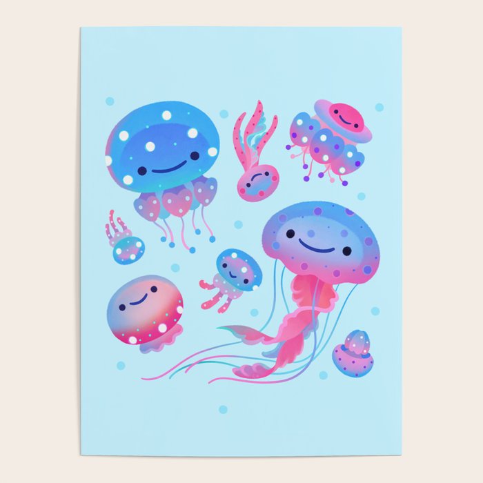Polka dot jellyfish Poster Gallery Image 4