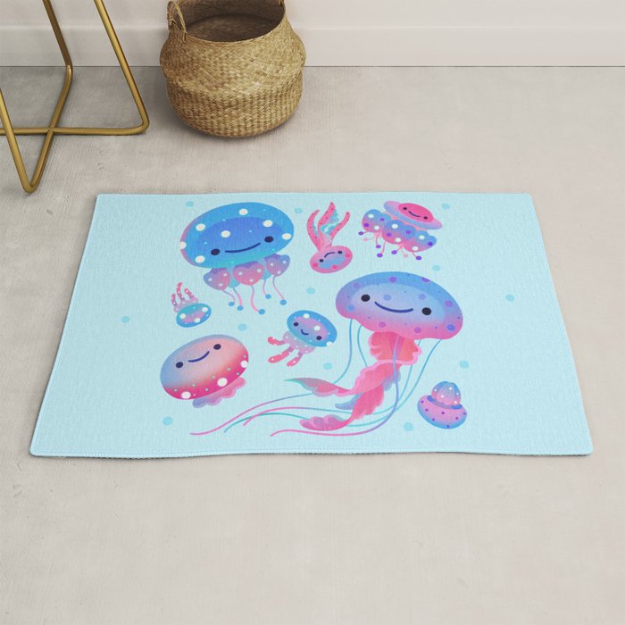 Polka dot jellyfish Rug Gallery Image 1