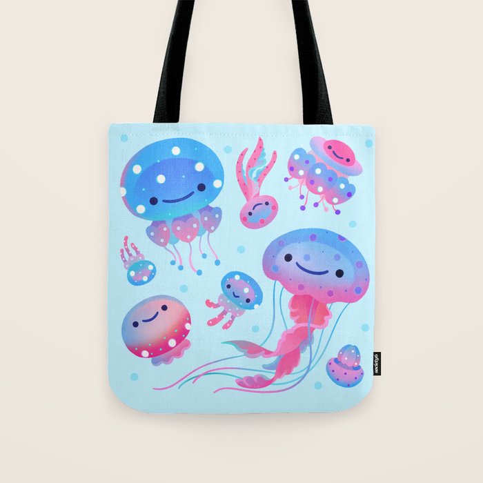 Polka dot jellyfish Tote Bag Gallery Image 1
