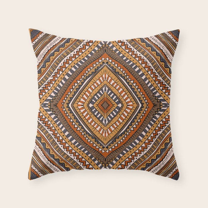 Symmetrical Pattern Throw Pillow Gallery Image 1