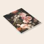 Antique Botanical Shiny Peach Roses And Chamomile Midnight Garden 2 Notebook Gallery Image 3