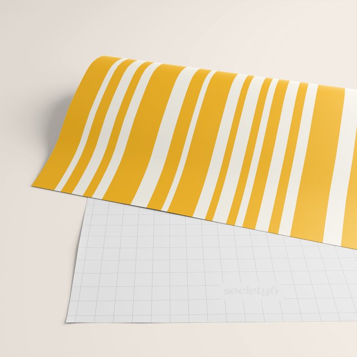 Classic Stripes XLV - Golden Yellow Wrapping Paper Gallery Image 2