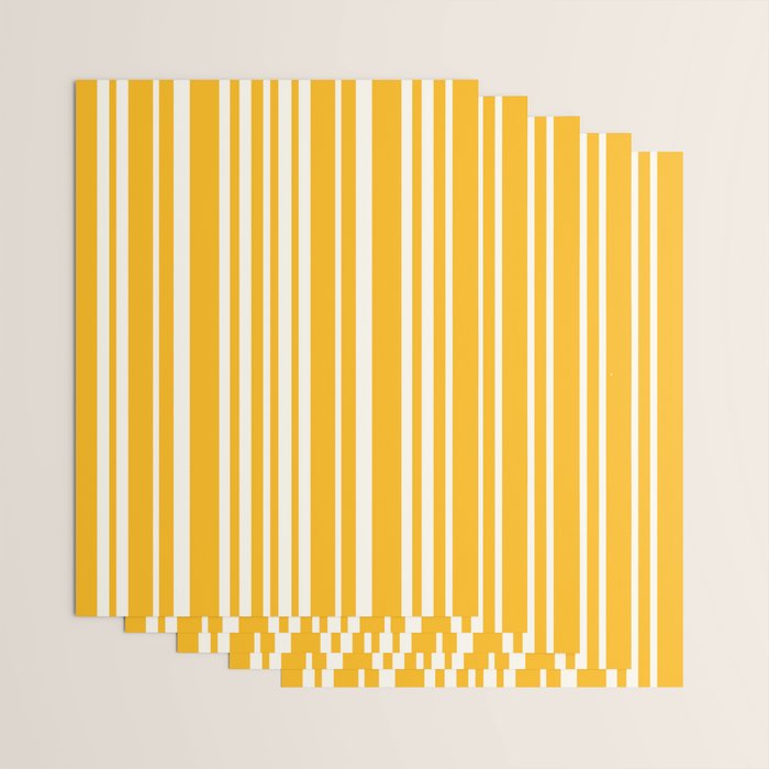 Classic Stripes XLV - Golden Yellow Wrapping Paper Gallery Image 3