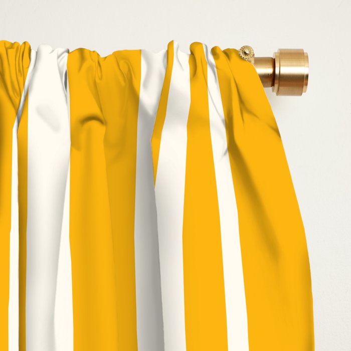 Classic Stripes XLV - Golden Yellow Window Curtain Gallery Image 2