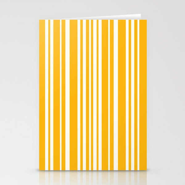 Classic Stripes XLV - Golden Yellow Stationery Card Gallery Image 2