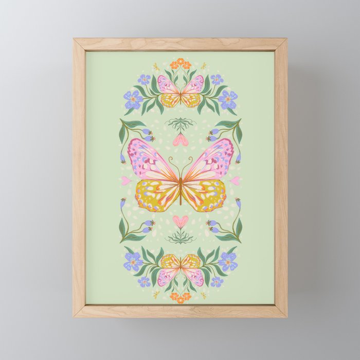 Magical butterflies garden Mini Art Print Gallery Image 1