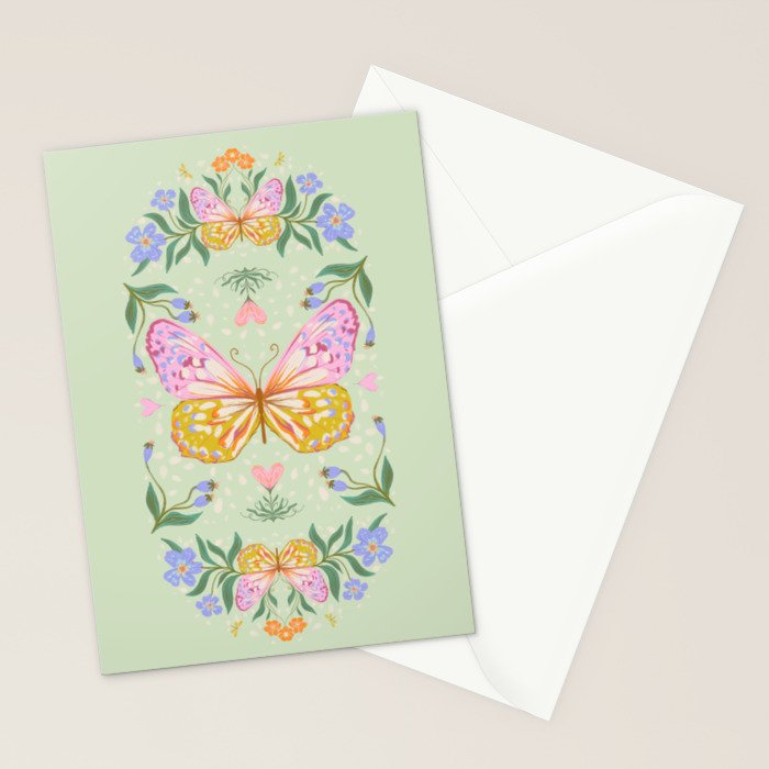 Magical butterflies garden Stationery Card Gallery Image 2