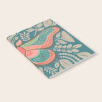 Moth Floral | Teal Notebook Gallery Image 2