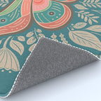 Moth Floral | Teal Rug Gallery Image 4