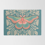 Moth Floral | Teal Rug Gallery Image 2