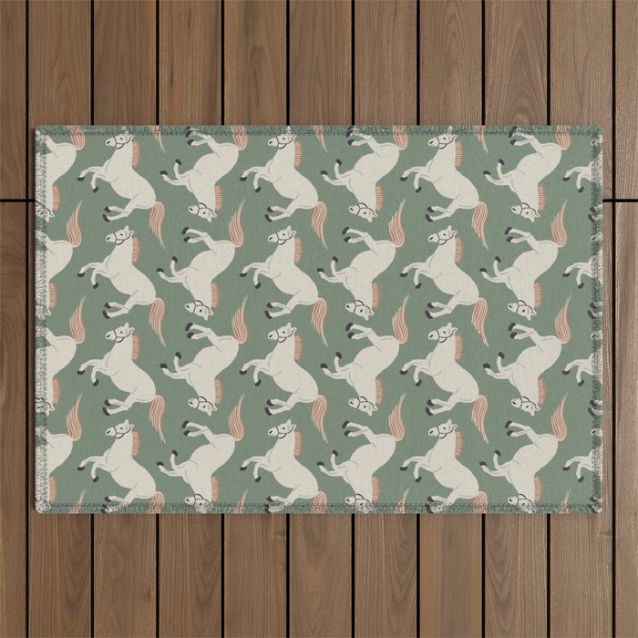 Horses Outdoor Rug Gallery Image 1