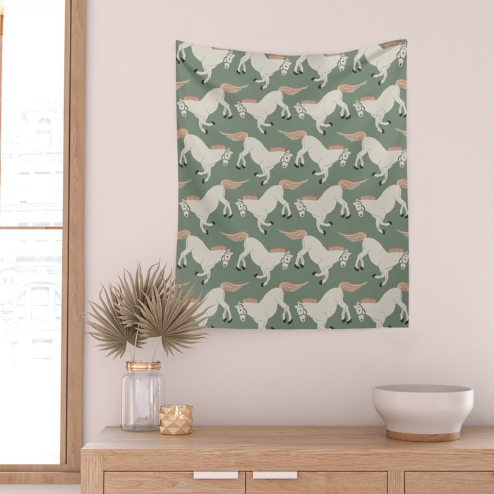Horses Wall Tapestry Gallery Image 2