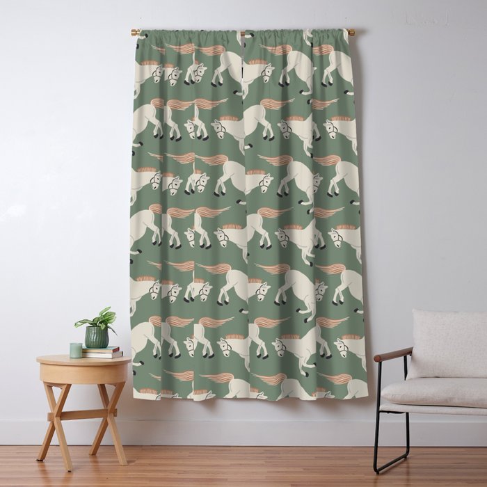 Horses Window Curtain Gallery Image 1