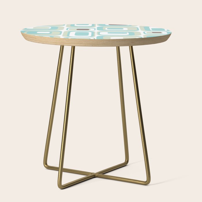 Retro Rectangles Mid Century Modern Geometric Vintage Style Side Table Gallery Image 1