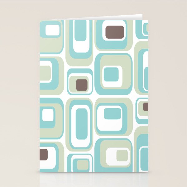 Retro Rectangles Mid Century Modern Geometric Vintage Style Stationery Card Gallery Image 2