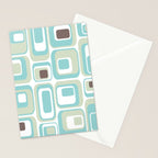 Retro Rectangles Mid Century Modern Geometric Vintage Style Stationery Card Gallery Image 2
