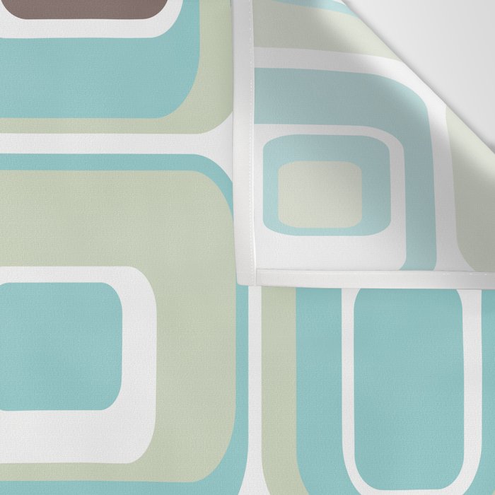 Retro Rectangles Mid Century Modern Geometric Vintage Style Wall Tapestry Gallery Image 3