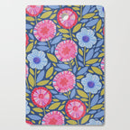 Folk Floral Blossoms in Eggplant Purple Cutting Board Gallery Image 1