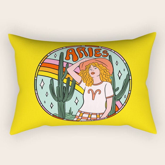 Aries Cowgirl Rectangular Pillow Gallery Image 2