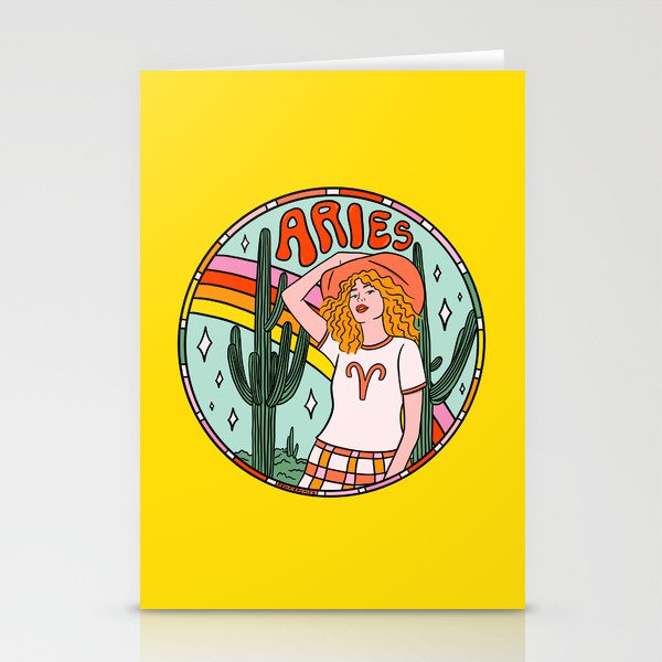 Aries Cowgirl Stationery Card Gallery Image 2