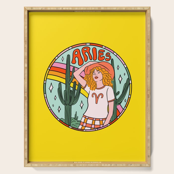 Aries Cowgirl Serving Tray Gallery Image 1
