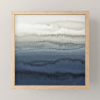 WITHIN THE TIDES - CRUSHING WAVES BLUE Mini Art Print Gallery Image 1