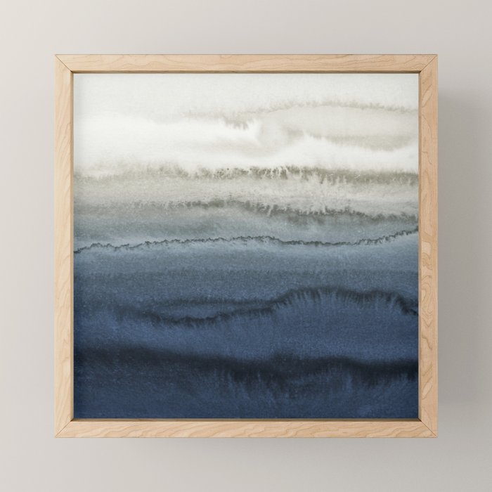 WITHIN THE TIDES - CRUSHING WAVES BLUE Mini Art Print Gallery Image 1