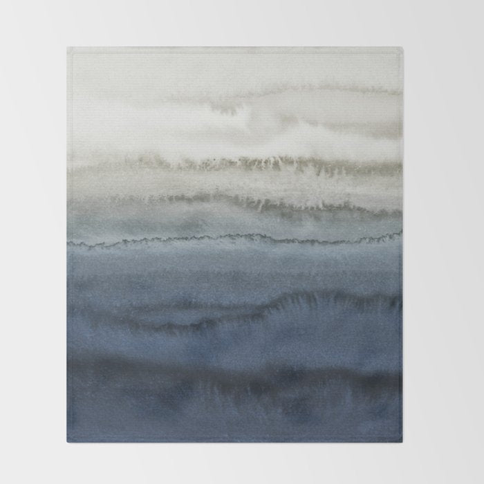 WITHIN THE TIDES - CRUSHING WAVES BLUE Throw Blanket Gallery Image 2
